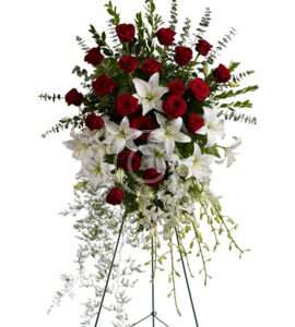 Lily and Rose Tribute Spray