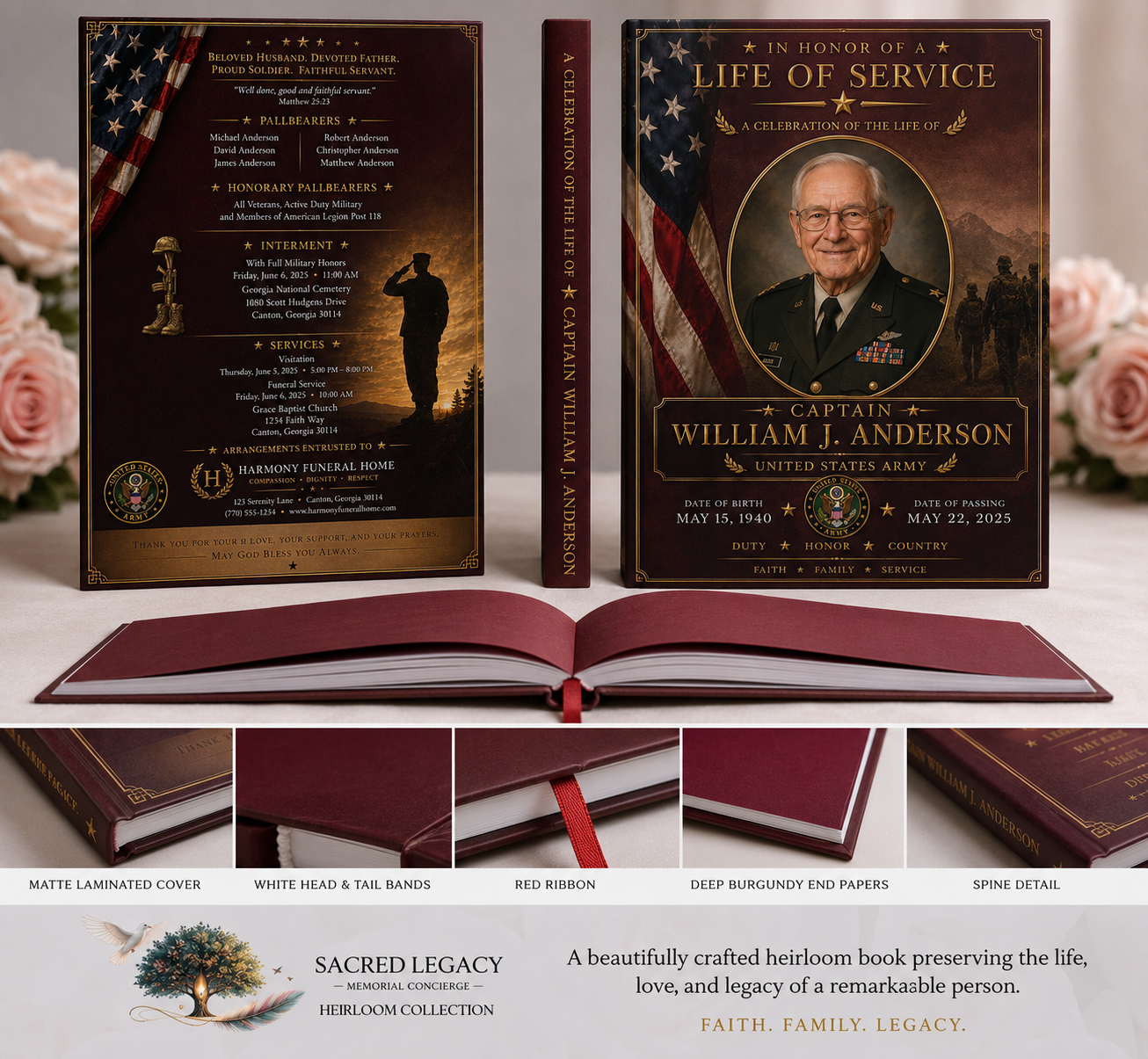 Sacred Legacy Heirloom Package memorial book