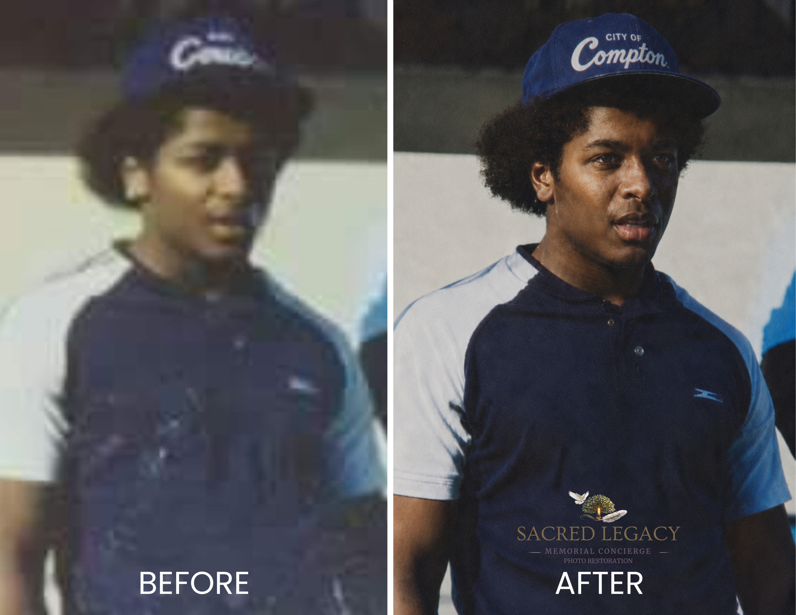 Memorial portrait restoration