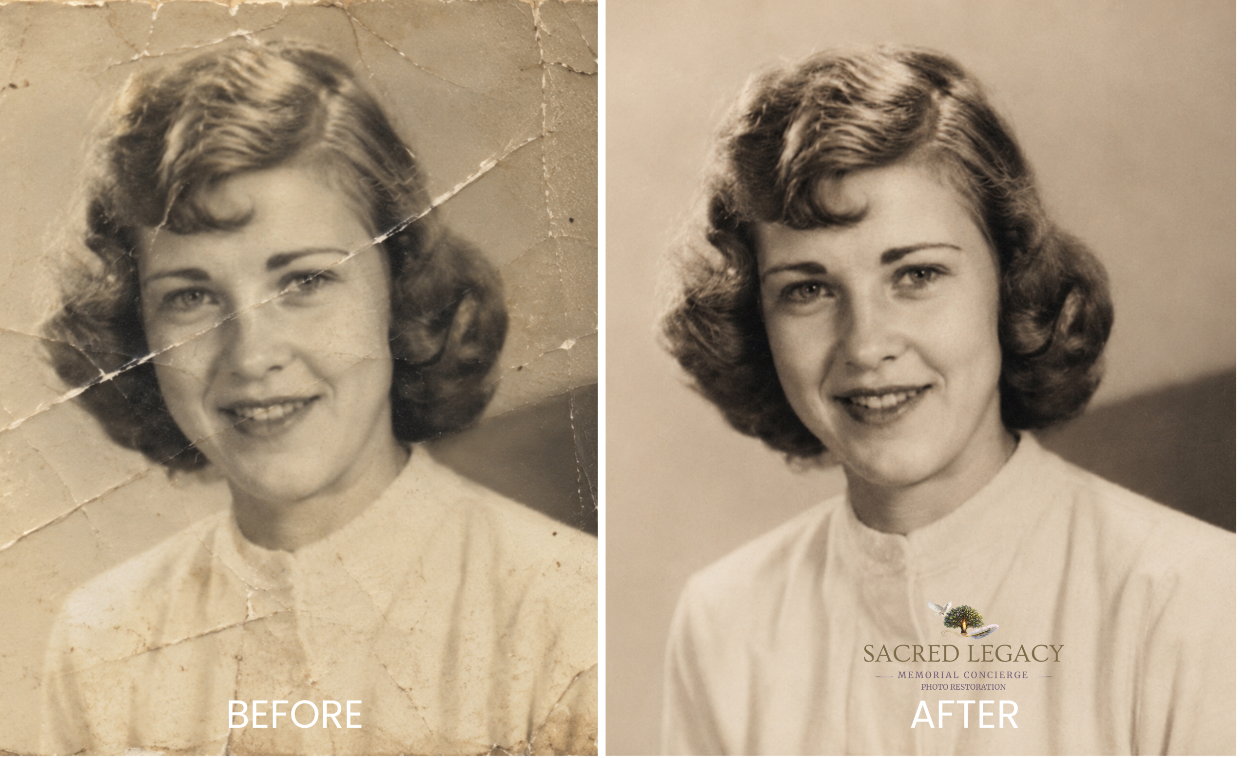 Photo restoration example
