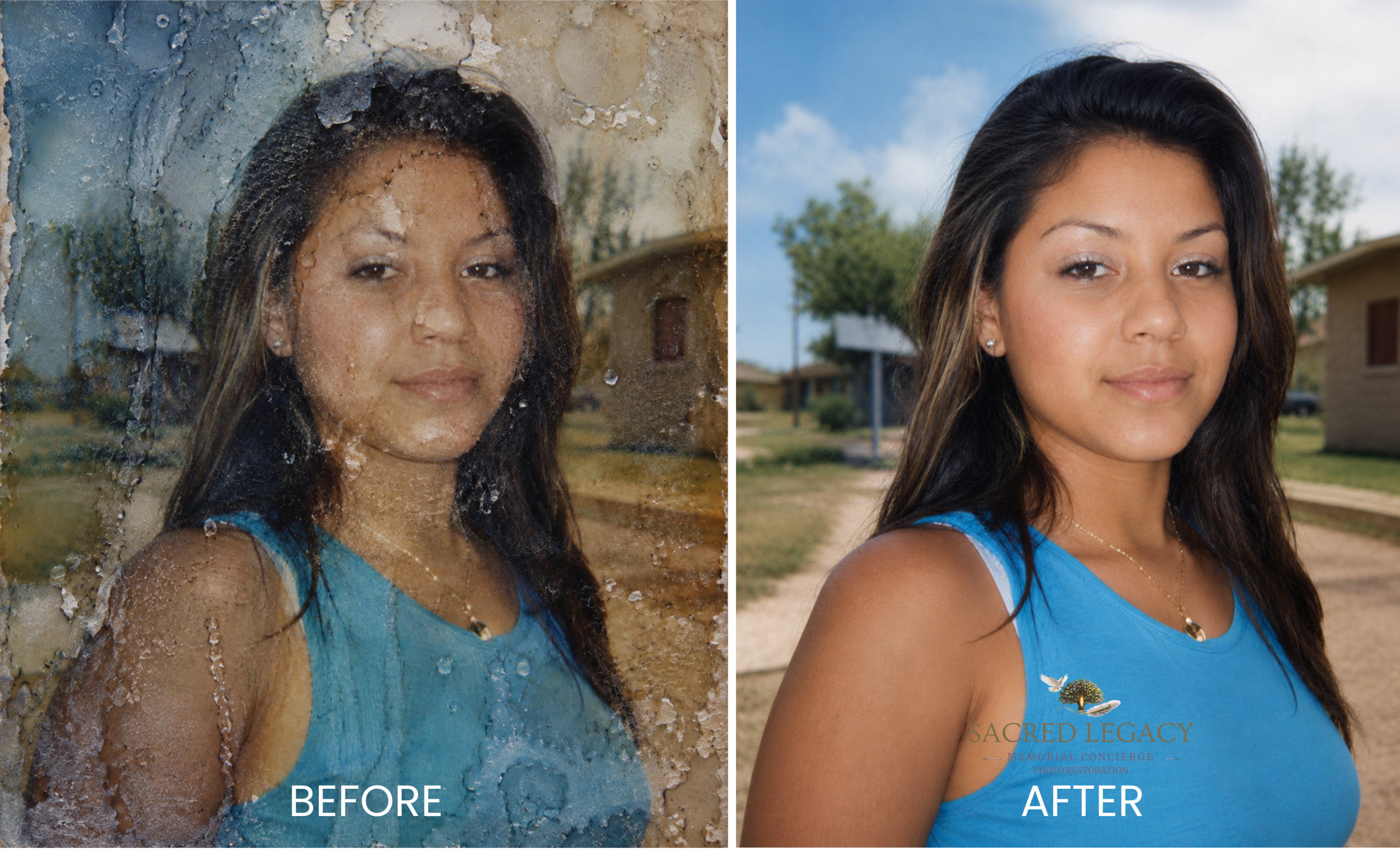 Water damage photo restoration